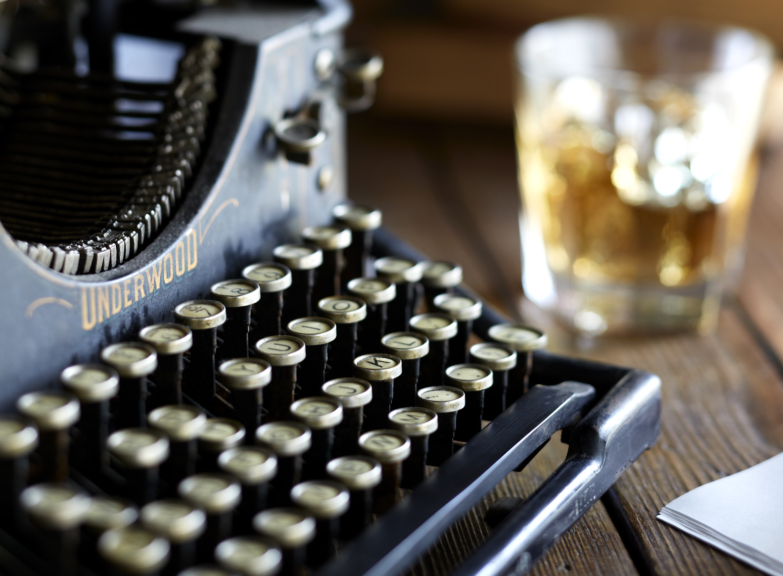 Antique typewriter whiskey Christopher Nastri